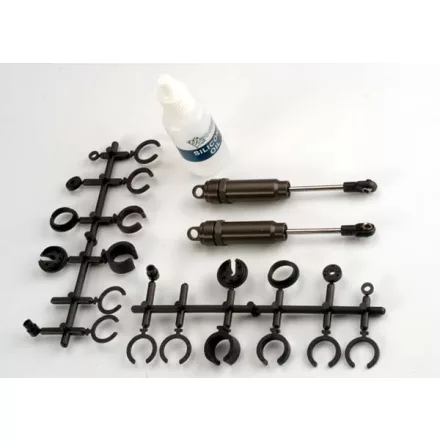 Traxxas Big Bore shocks (x-long) (hard-anodized and PTFE-coated T6 aluminum) (assembled with TiN shafts) w/o springs (2)