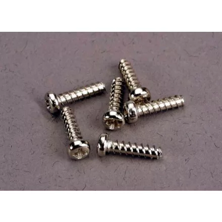 Traxxas Screws, 2.6x10mm roundhead self-tapping (6)