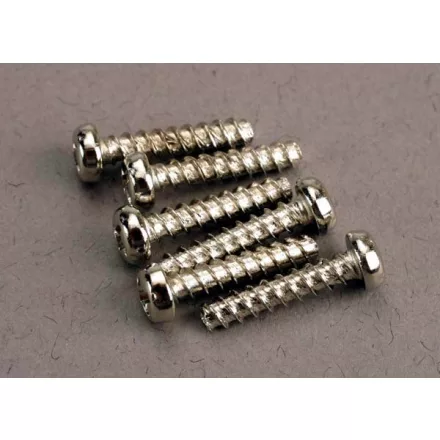 Traxxas Screws, 3x14mm roundhead self-tapping (6)