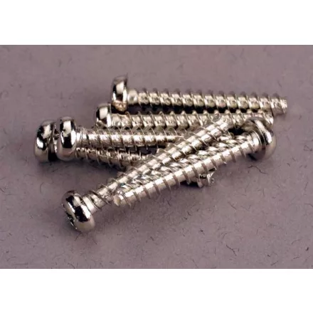 Traxxas Screws, 3x20mm roundhead self-tapping (6)