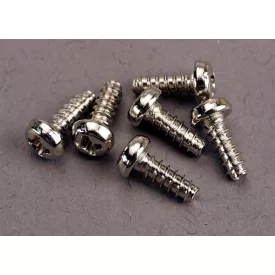 Traxxas Screws, 3x8mm roundhead self-tapping (6)