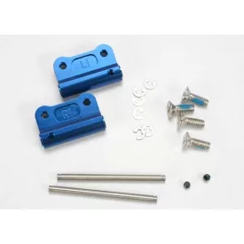   Traxxas Mounts, suspension arm (blue-anodized 6061-T6 aluminum)(rear)(+/- 1-degree)(L&R)