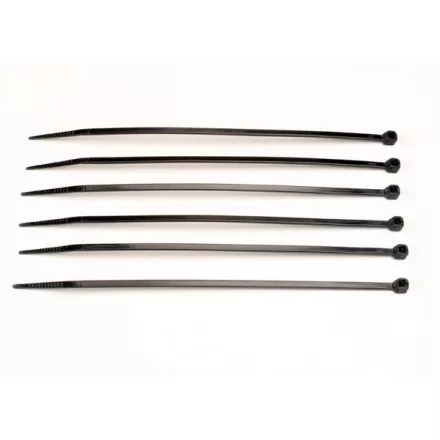 Traxxas Cable ties, medium (black) (6)
