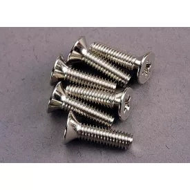 Traxxas Screws, 4x15mm countersunk machine (6)