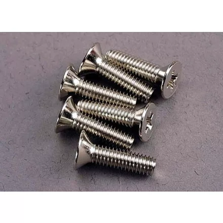 Traxxas Screws, 4x15mm countersunk machine (6)