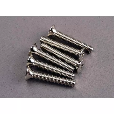 Traxxas Screws, 4x25mm countersunk machine (6)
