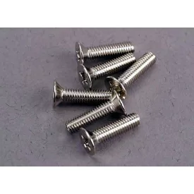 Traxxas Screws, 3x12mm countersunk machine (6)