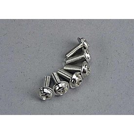 Traxxas Motor screws (3x8mm washerhead machine) (6)