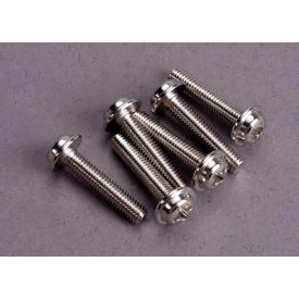 Traxxas Screws, 3x15mm washerhead machine (6)