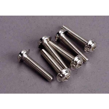 Traxxas Screws, 3x15mm washerhead machine (6)