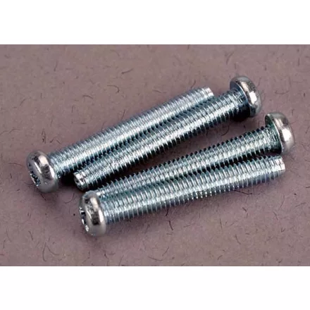 Traxxas Screws, 2.5x19mm roundhead machine screws (4)