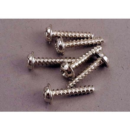 Traxxas Screws, 3x18mm washerhead self-tapping (6)