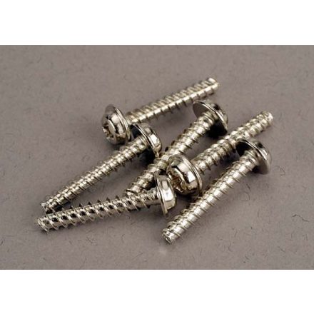Traxxas Screws, 3x18mm washerhead self-tapping (6)