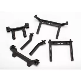   Traxxas Body mounts, front & rear/ body mount posts, front & rear (adjustable)/ 2.5x18mm screw pins (4)