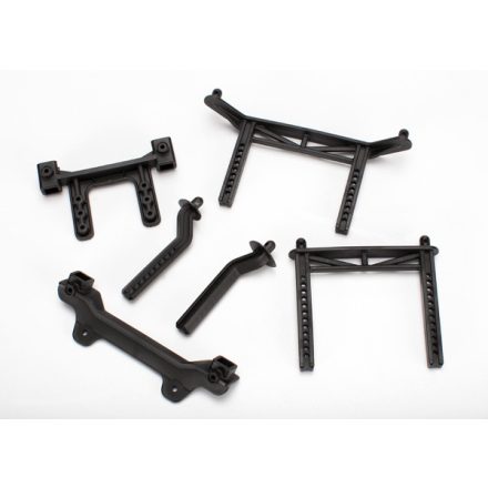 Traxxas Body mounts, front & rear/ body mount posts, front & rear (adjustable)/ 2.5x18mm screw pins (4)