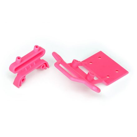 Traxxas Bumper, front / bumper mount, front / 4x23mm RM (2)/ 3x10mm RST (2) (pink)