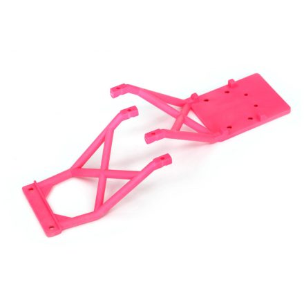 Traxxas Skid plates, front & rear (pink)