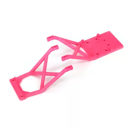 Traxxas Skid plates, front & rear (pink)