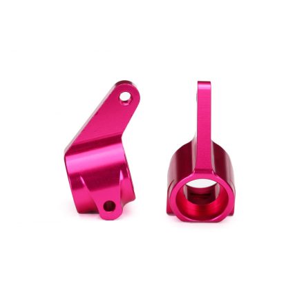 Traxxas  Steering blocks, Rustler®/Stampede®/Bandit (2), 6061-T6 aluminum (pink-anodized)/ 5x11mm ball bearings (4)