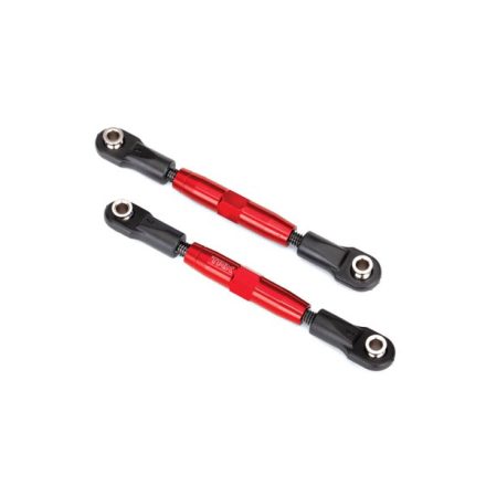 Traxxas Camber links, front (TUBES red-anodized, 7075-T6 aluminum, stronger than titanium) (83mm) (2)/ rod ends (4)/ aluminum wrench (1) (#2579 3x15 BCS (4) required for installation)