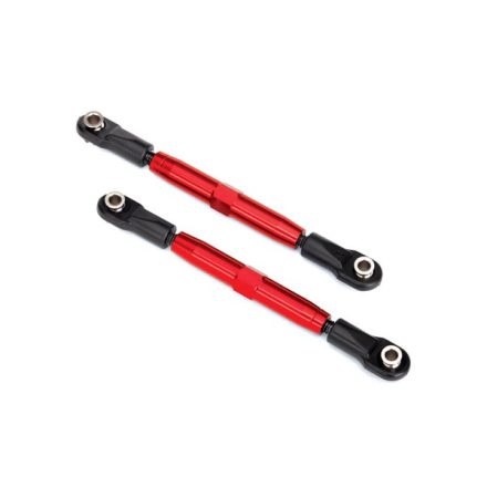 Traxxas Camber links, rear (TUBES red-anodized, 7075-T6 aluminum, stronger than titanium) (73mm) (2)/ rod ends (4)/ aluminum wrench (1) (#2579 3x15 BCS (4) required for installation)