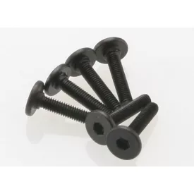 Traxxas Screws, 3x15mm flat-head machine (hex drive) (6)