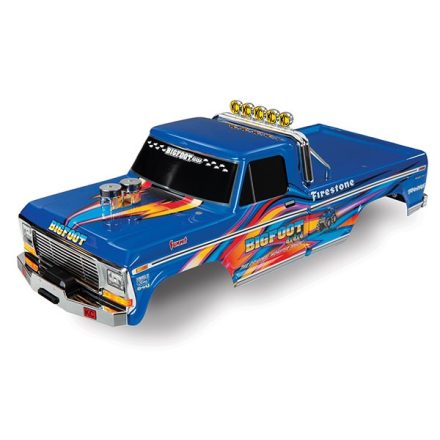 Traxxas Body, Bigfoot® No. 1, blue-x, Officially Licensed replica (painted, decals applied)