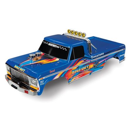 Traxxas Body, Bigfoot® No. 1, blue-x, Officially Licensed replica (painted, decals applied)