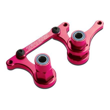 Traxxas Steering bellcranks, drag link (pink-anodized 6061-T6 aluminum)/ 5x8mm ball bearings (4)/ hardware (assembled)