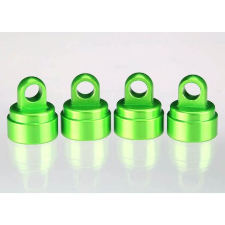 Traxxas  Shock caps, aluminum (green-anodized) (4) (fits all Ultra Shocks)
