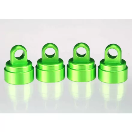 Traxxas  Shock caps, aluminum (green-anodized) (4) (fits all Ultra Shocks)