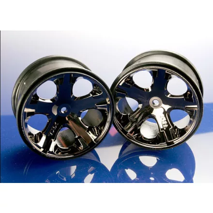 Traxxas Wheels, All-Star 2.8" (black chrome) (2WD electric rear)
