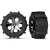 Traxxas Tires & wheels, assembled, glued (2.8") (All-Star black chrome wheels, paddle tires, foam inserts) (2WD electric rear) (2) (TSM rated)