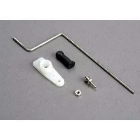   Traxxas  Steering rod/ plastic rod end/ chrome threaded ball & nut/ servo horn