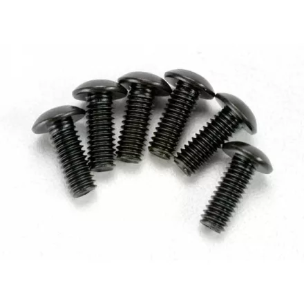 Traxxas Screws, 4x12mm button-head machine (hex drive) (6)