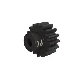   Traxxas Gear, 16-T pinion (32-p), heavy duty (machined, hardened steel)/ set screw