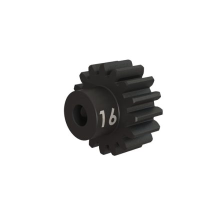 Traxxas Gear, 16-T pinion (32-p), heavy duty (machined, hardened steel)/ set screw