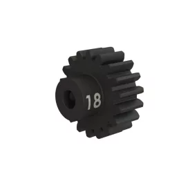   Traxxas Gear, 18-T pinion (32-p), heavy duty (machined, hardened steel)/ set screw
