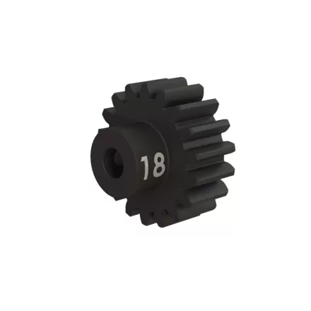 Traxxas Gear, 18-T pinion (32-p), heavy duty (machined, hardened steel)/ set screw