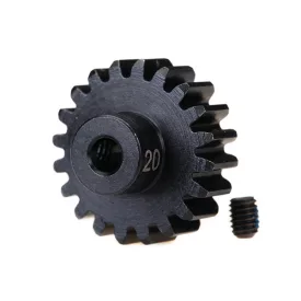   Traxxas  Gear, 20-T pinion (32-p), heavy duty (machined, hardened steel)/ set screw