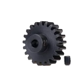   Traxxas  Gear, 21-T pinion (32-p), heavy duty (machined, hardened steel)/ set screw