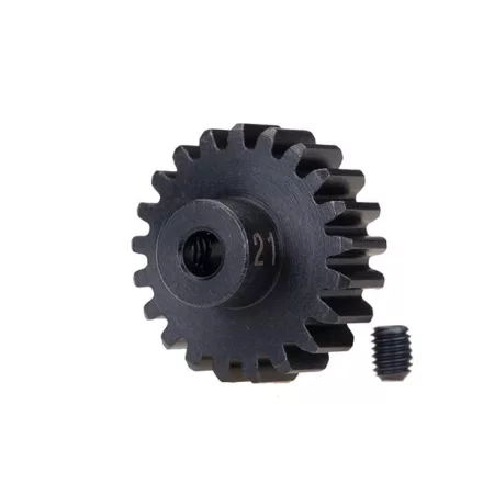 Traxxas  Gear, 21-T pinion (32-p), heavy duty (machined, hardened steel)/ set screw