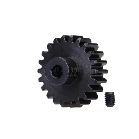   Traxxas Gear, 22-T pinion (32-p), heavy duty (machined, hardened steel)/ set screw