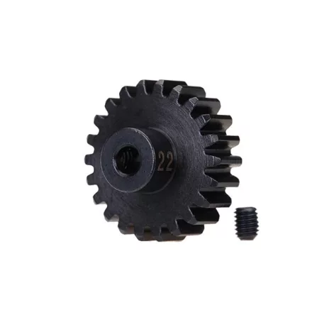 Traxxas Gear, 22-T pinion (32-p), heavy duty (machined, hardened steel)/ set screw