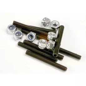   Traxxas  Set (grub) screws, 3x25mm (8)/ 3mm nylon locknuts (8)