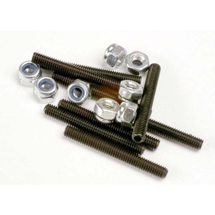 Traxxas  Set (grub) screws, 3x25mm (8)/ 3mm nylon locknuts (8)