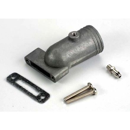 Traxxas Exhaust header/ header gasket/ pressure fitting/ fitting gasket/ header screws (2)