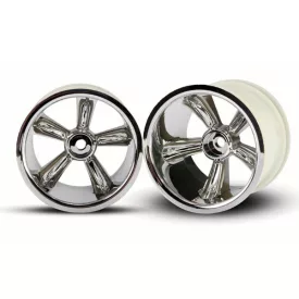   Traxxas  TRX® Pro-Star chrome wheels (2) (rear) (for 2.2" tires)