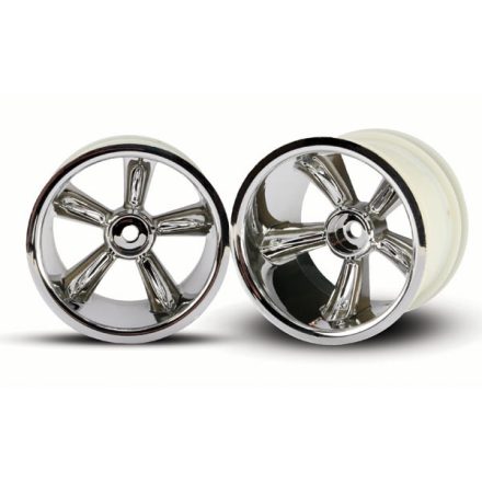 Traxxas  TRX® Pro-Star chrome wheels (2) (rear) (for 2.2" tires)