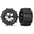 Traxxas Tires & wheels, assembled, glued (2.8") (All-Star black chrome wheels, paddle tires, foam inserts) (nitro rear/ 4WD electric front/rear) (2) (TSM rated)
